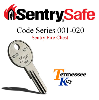 Sentry Safe & Fire Box keys / Select your key code  / Series 001 - 020