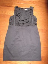 16 XL TaHaRi EVENING Dress KNEE LENGTH NEW BLACK FULL Stretch Top Lined Zip Back