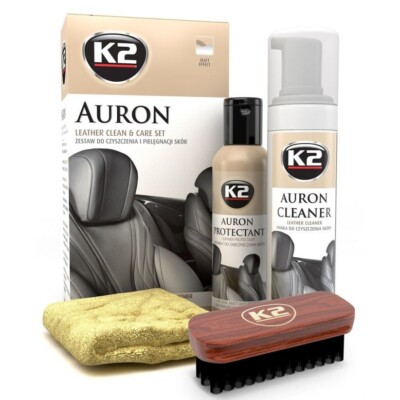 K2 AURON Lederreinigungs- und Pflegeset Lederpflegeset Lederschutz Lederpflege