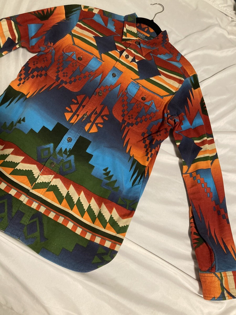 Polo Ralph Lauren Aztec M Men Shirt Navajo Jacquard Lebowski Polo Ralph Lauren Aztec M Men Shirt Navajo Jacquard Lebowski