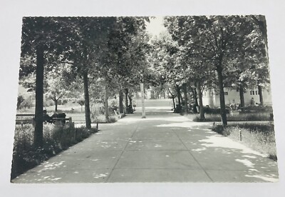 Vintage Postcard Novi Becej Serbia Park Street View People Enjoying On Bench P2