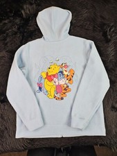 Vintage Winnie The Pooh Disney Long Sleeve Pullover Hoodie Fleece M Blue