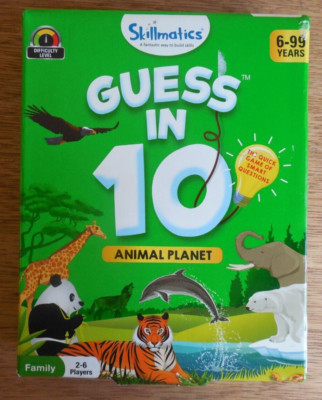 NEW  Skillmatics ''Guess in 10 - Animal Planet'' Card Game for 2-4 Players Ages 8+