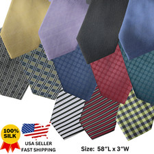 MSRP 22.40 NEW EDWARDS Classic TRIPLE STRIPE WOVEN 100 Silk Men's Tie Necktie