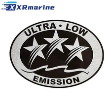 White Ultra Low Emission 3 Star California DOT Outboard Graphic Sticker Decal