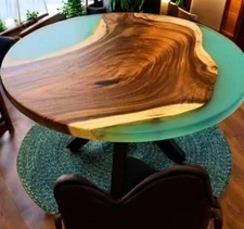 Green Epoxy Resin Table Top Living Room Coffee table Furniture Hotel & Home Deco