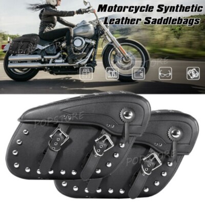 Black Saddle Bags Saddlebag Luggage For Honda Shadow ACE Aero Spirit VT 750  1100