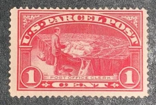 TRAVELSTAMPS: 1913 US SCOTT #Q1 ,1c PARCEL POST OFFICE CLERK MINT OG HINGED