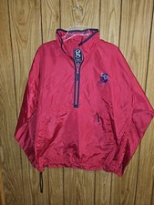 Vintage Bowie Baysox 2000 MILB Medium Mens Red Graphic Logo Windbreaker