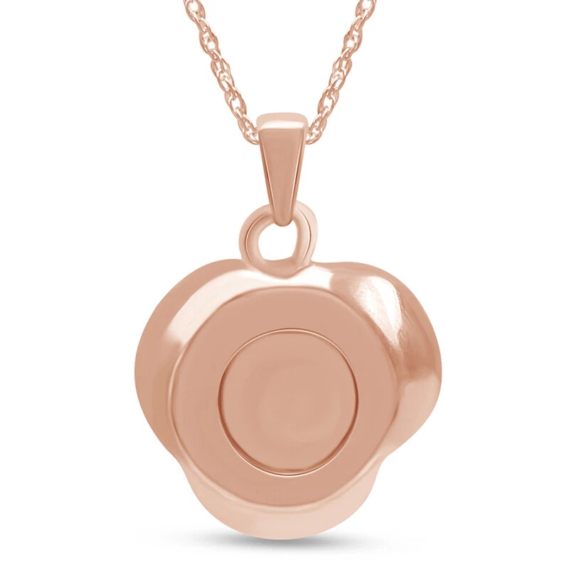 Beautiful Blooming Rose Pendant Necklace 14K Rose Gold Plated Sterling Silver - Image 3 of 4