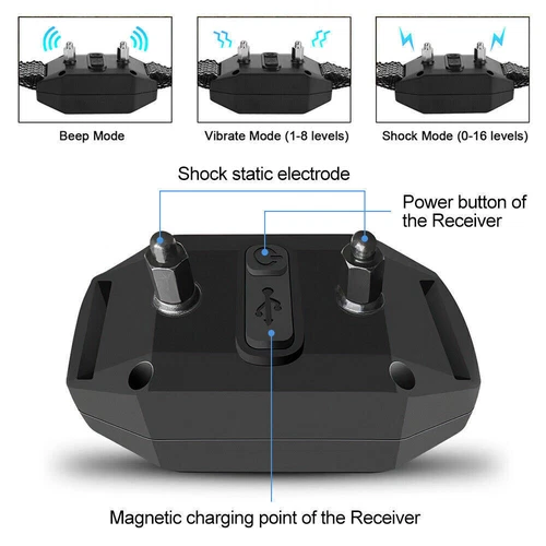 800M Anti Bark Electric Shock Pet Dog Training E-Collar Obedience Remote Control - Picture 8 of 12