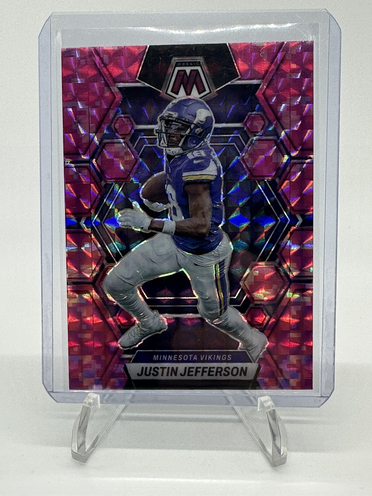 2023 Panini Mosaic Justin Jefferson Pink Camo #152