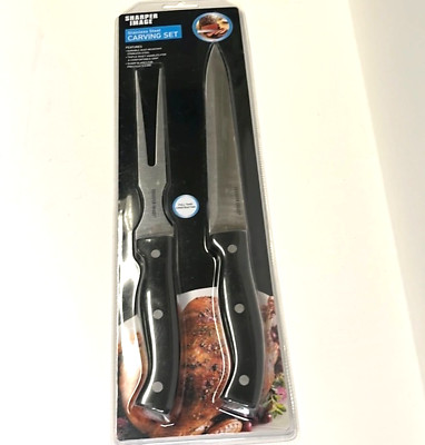 Sharper Image stainless steel carving knife set with full tang construction. NWT