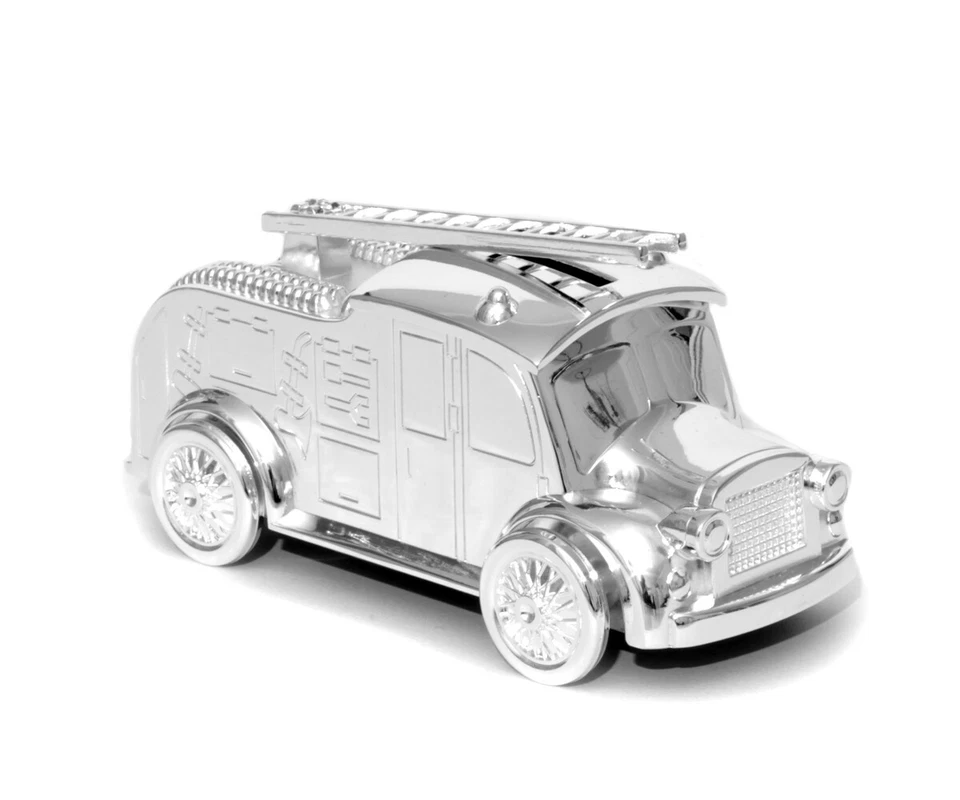 Spardose Feuerwehrauto Sparbüchse Löschzug Sparschwein Feuerwehr Gravur Taufe