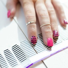 Color Street Nail Polish Strips - BETWEEN THE LINES FDL029 clear overlay RETIRED