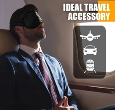 Travel Eye Mask Sleep Soft Padded Shade Cover Rest Relax Sleeping Blindfold. USA