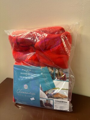 Alexander Del Rossa Women's Red Soft Plush Fleece Hooded Bath Size XL7N244