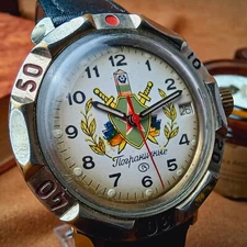 Soviet Wristwatch Vostok Komandirskie Mechanical Watch Wostok Military Style