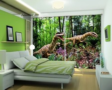 3D Forest Dinosaur ZHUA2165 Photo Curtain Window Blockout Fabric Amy 2023