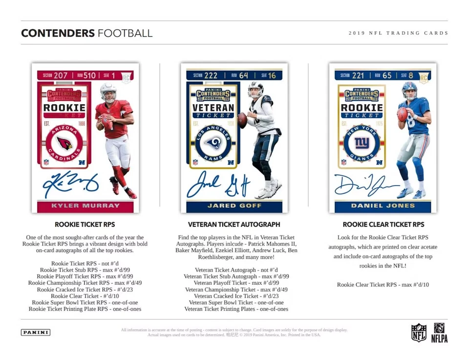 2019 Panini Contenders Football Factory Sealed Hobby Box - Image 3 of 4