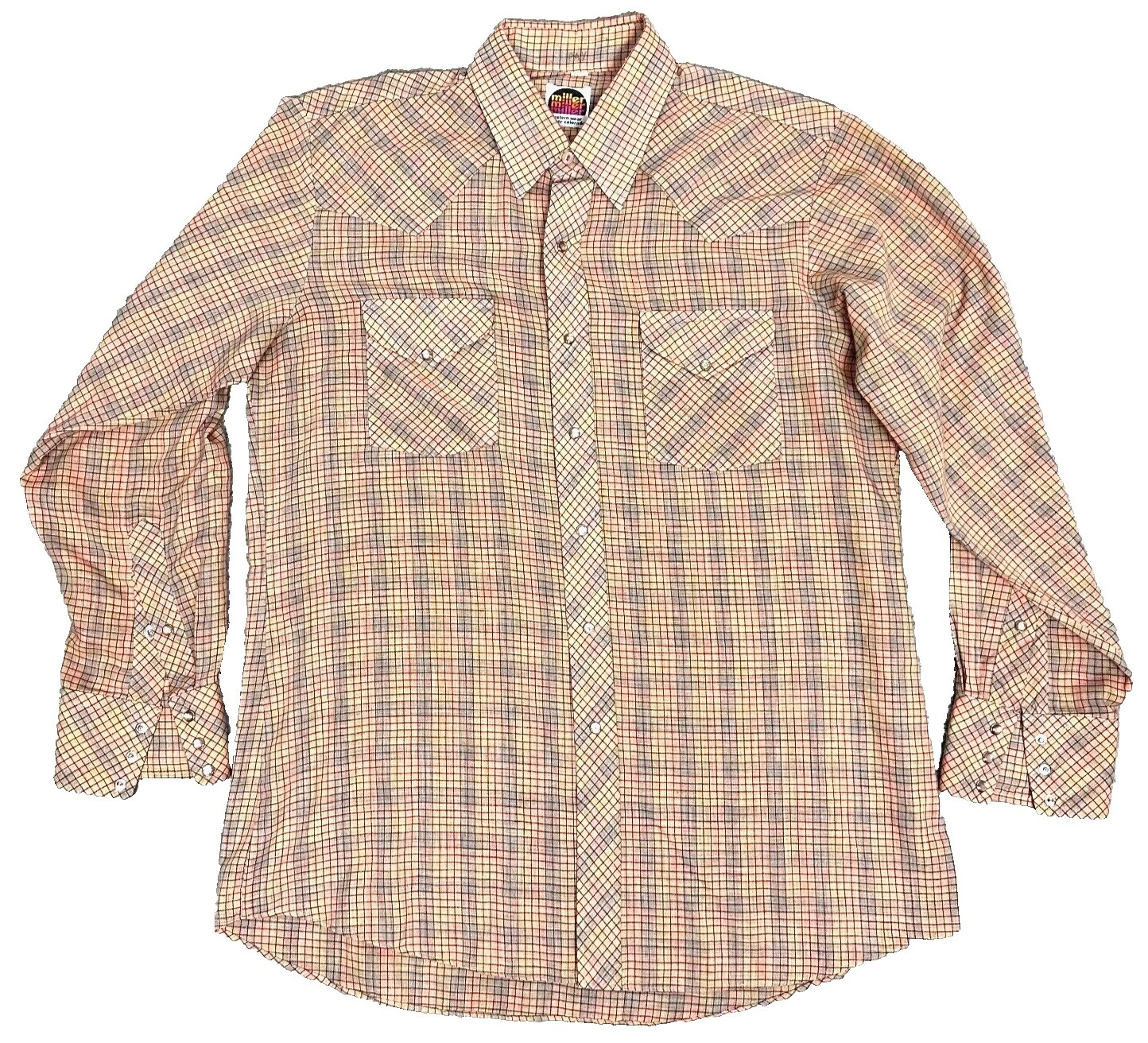 Miller Poliéster Western Informal Con Botones camisas para hombres