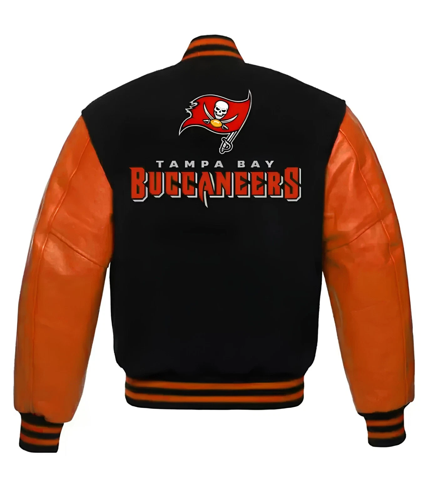 Tampa Bay Buccaneers Black Body Orange Varsity Jacket