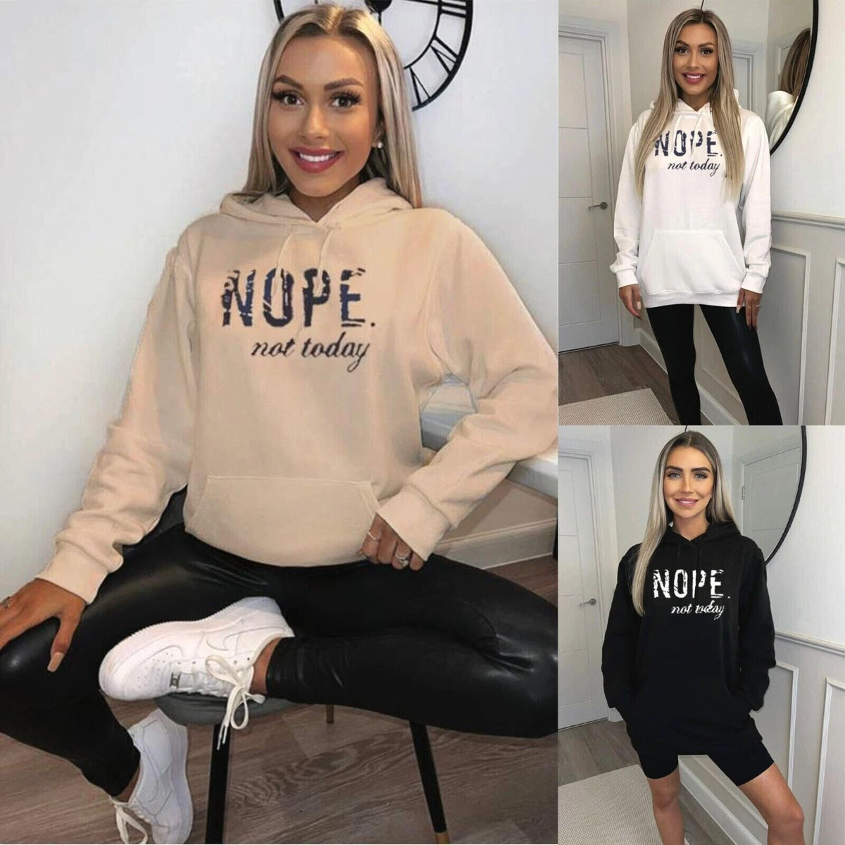 Ladies slogan hotsell hoodies