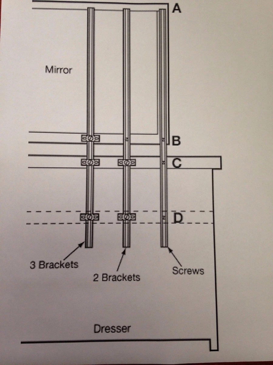 dresser mirror brackets