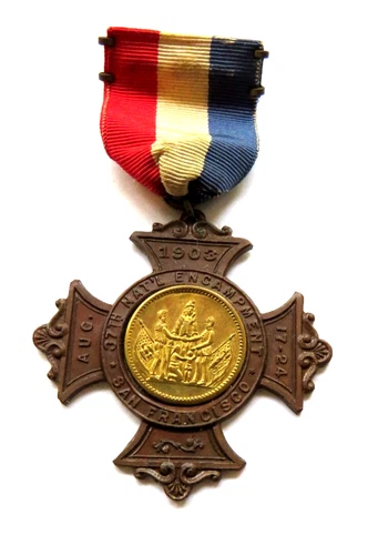 1903 G.A.R. 37th NATIONAL ENCAMPMENT SAN FRANCISCO CAL. BADGE