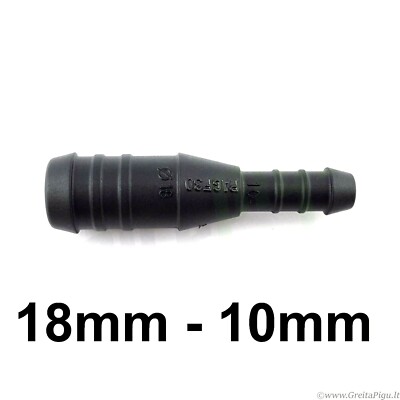 Schlauchverbinder Gerade Reduzierer 18 mm 10 mm Kunststoff Verbindungsstück