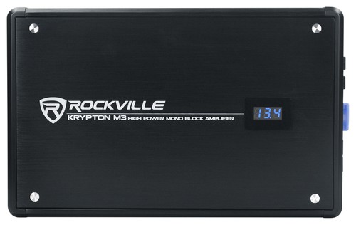 Rockville KRYPTON-M3 4000w Peak/1000w RMS Mono 1 Ohm Car Amplifier Amp+Remote - Picture 2 of 9