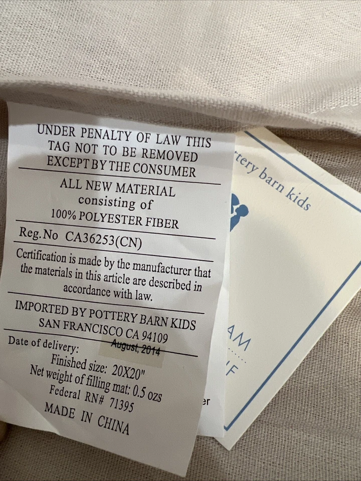 Juego de 2 fundas de almohada Oliver Pottery Barn Kids dinosaurio 20x20 Triceratops nuevas con etiquetas Foto 3 de 4