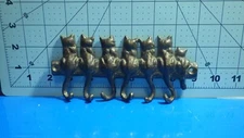 bronzed brass kitty cat kitten tail key coat hat string purse jewelry holder