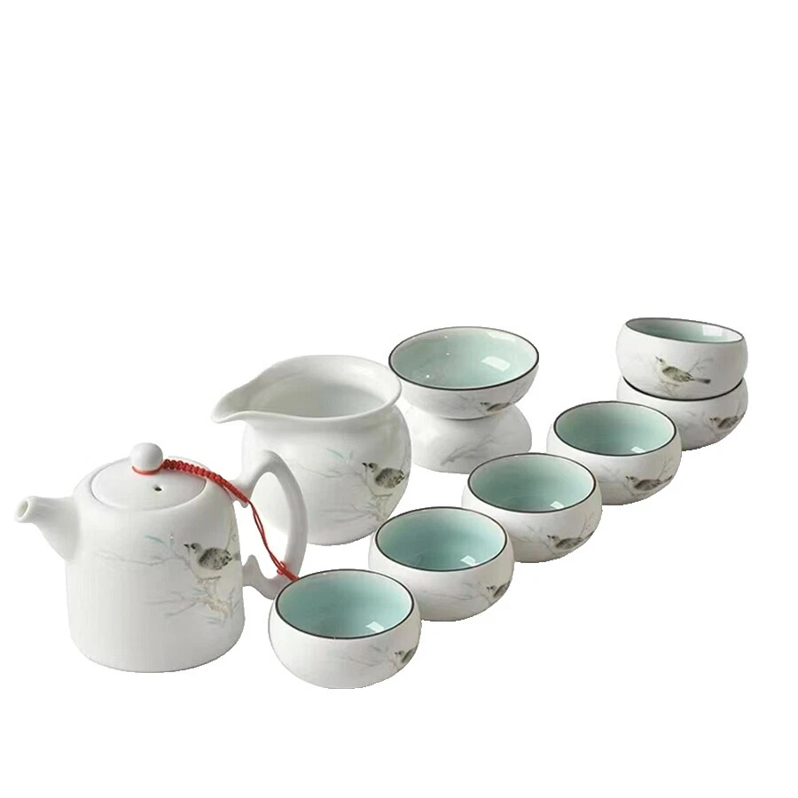 Vintage/Retro tazas y platillos de cerámica blanca