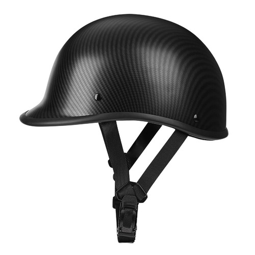 Helmets Half Cap Vintage Shell Open Face Motorcycle Helmet - DOT Approved - Picture 3 of 30
