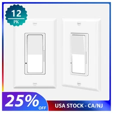 Dimmer Light Switch 3Way for 300W Dimmable LED/CFL 600W Incandescent/Halogen ×12