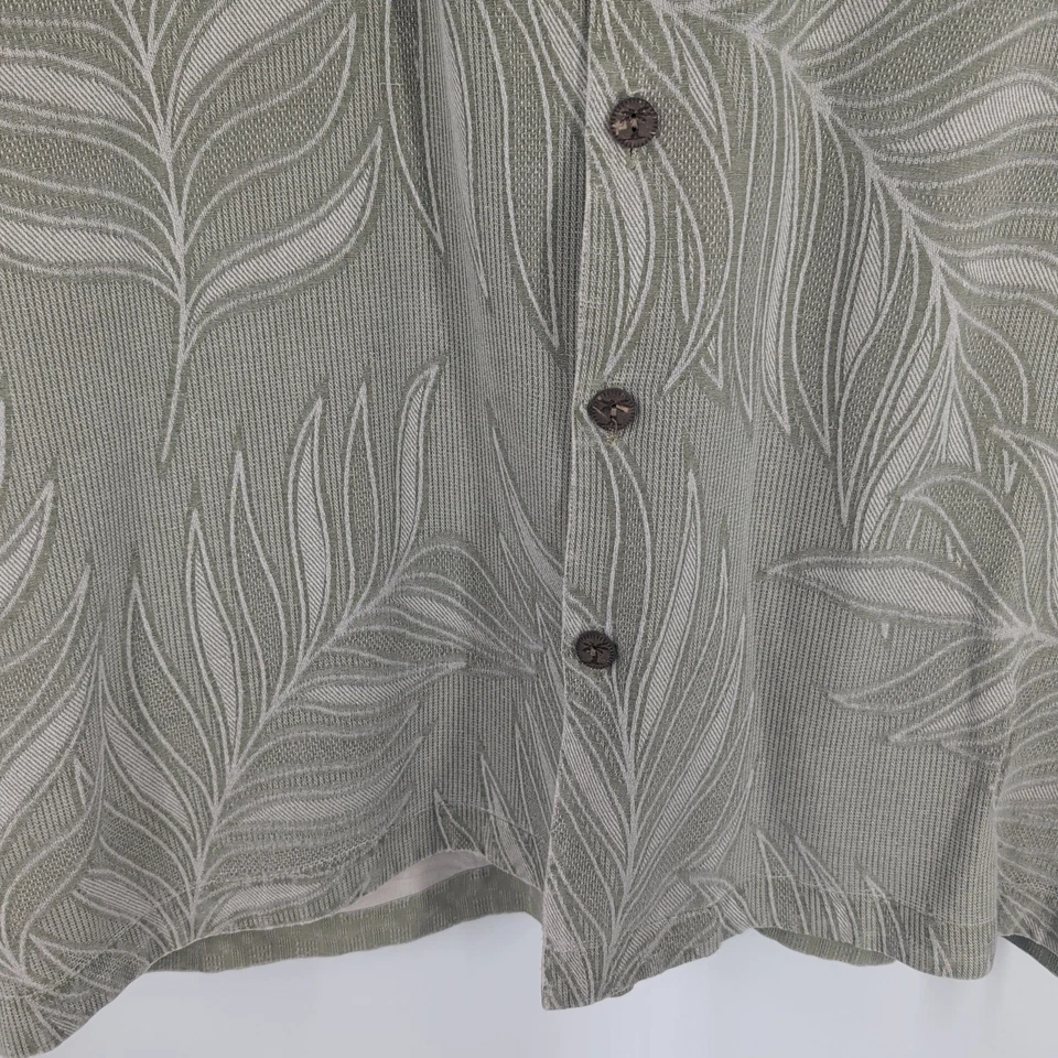 Camisa Jamaica Jaxx Manga Corta Hawaiana Aloha Tropical Abotonada Gris Talla XL Foto 4 de 4