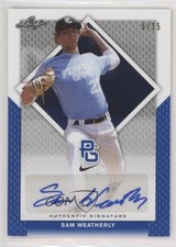2016 Leaf Perfect Game National Showcase Blue 5/15 Sam Weatherly Auto 1s8