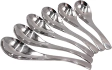 Set of 6 Stainless Steel Soup Spoons Table Spoons Kitchen Silverware