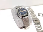 Vtg SEIKO DX 6106-7629 AUTOMATIC Watch BLUE!! Dial Functional + Extra Bracelet