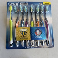 Oral-B CrossAction Advanced Soft Bristle Toothbrush, 8 Pack Teeth Tooth Cleaning