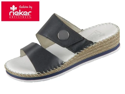 Rieker Ladies Sandals Beach Pool V6094-14 Blue Slip On Sandals UK 6.5 EU 40