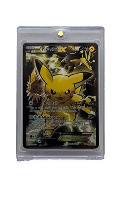 Pokémon TCG 2016 Pikachu EX XY124 Black Star Promo Full Art Holo Card 130 HP