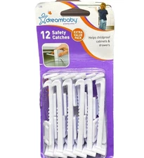 Dreambaby Safety Catches For Cabinets  And Drawers , Lock Latches  12 Pack {50}
