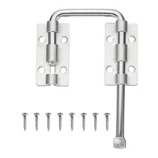 Patio Sliding Door Loop Locks, 2-2/5", Silver , U-Shaped Lock Loop Latch
