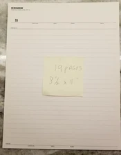 "Memorandum  TO:"   8.5 X 11, 19 Blank Lined Pad (no cardboard backing)