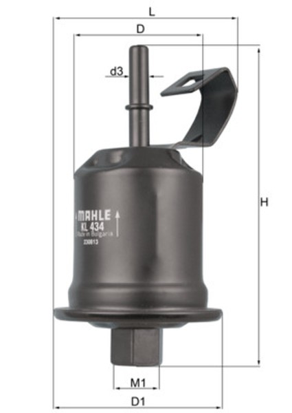 Mahle Kraftstofffilter Kl 434 Leitungsfilter FüR Toyota Avensis 50,0Mm Liftback-image