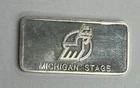 Silver Bar .999 Fine Silver 1oz World Hockey Association Michigan Stags