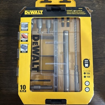 DeWALT tapcon, ultracon installation kit SDS Plus, Hex 1/4 & 5/16, T25, T30, DW3