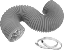 4 Inch 8FT Dryer Vent Hose,Flexible Insulated Air Ducting,Vent Hose PVC Aluminum